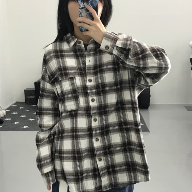  빈티지 가라지 체크남방