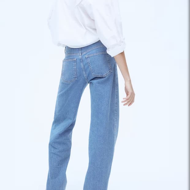 H&M 와이드 하이웨이스트 진 38