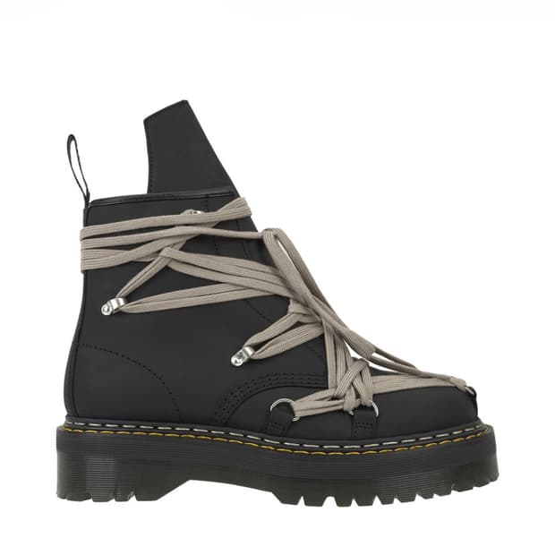 닥터마틴 x 릭 오웬스 1460 쿼드 솔 메가 레이스 부츠 블랙 280
