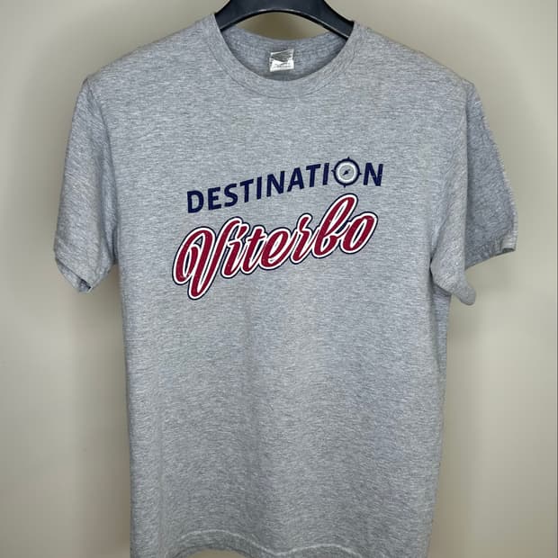 Viterbo Destination Script Graphic Gray 