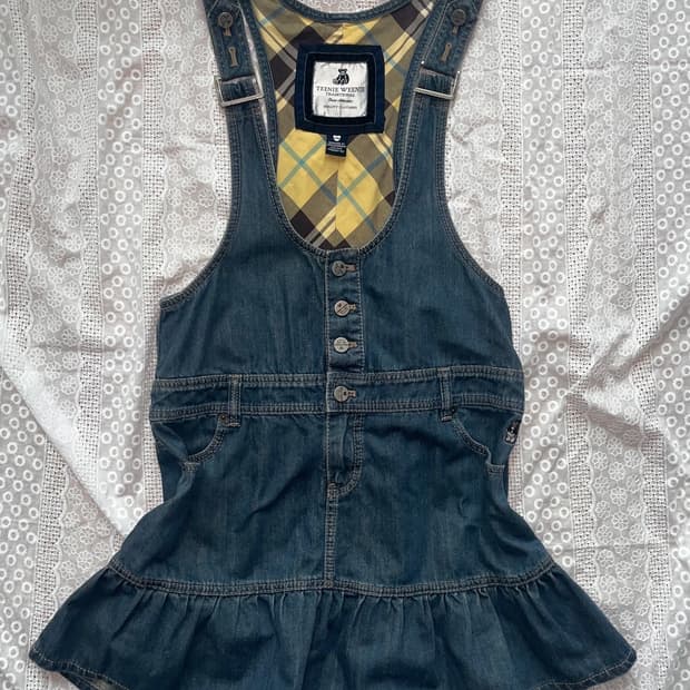 Teenie Weenie Denim suspender dress