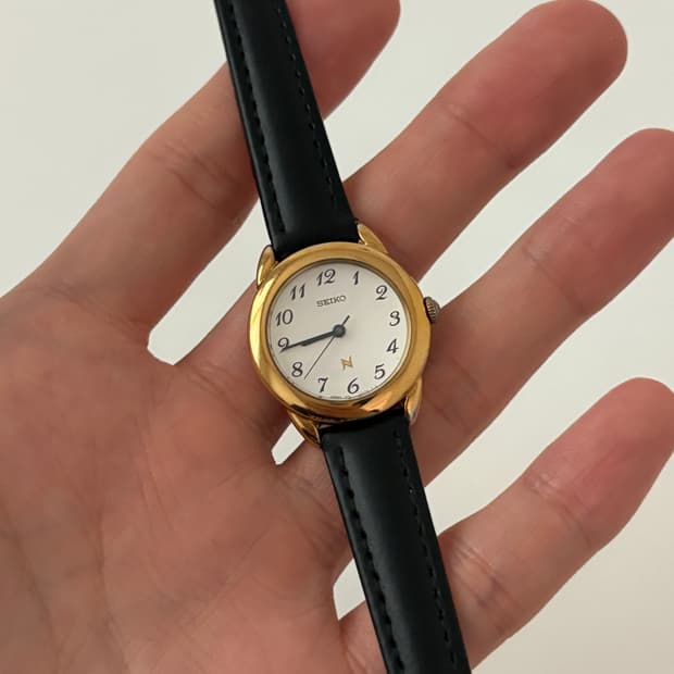 90s noie arabic index gold ladies quartz