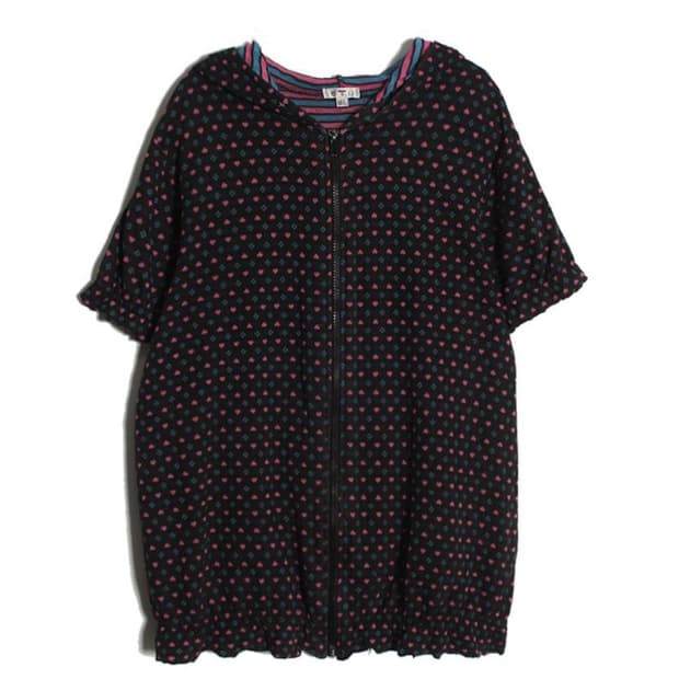 빈티지모리걸 반팔 후드집업 하구미 모리룩