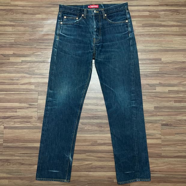 슈프림 미제 셀비지 스트레이트 일자 데님 청바지 32 (33)