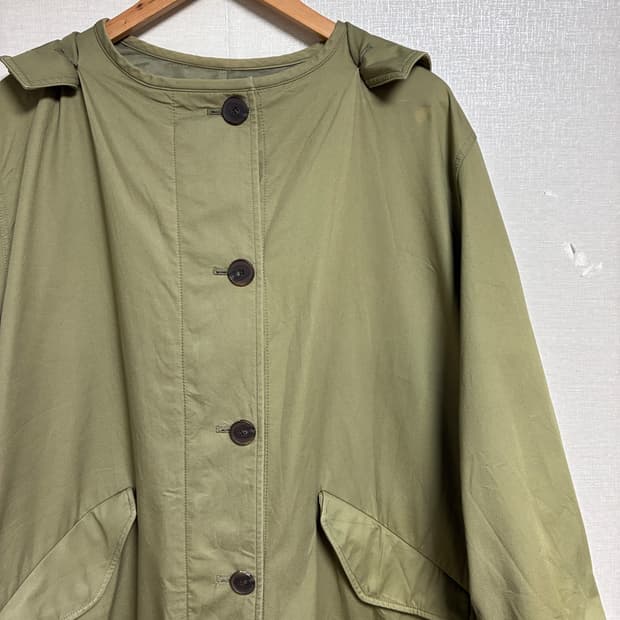 빈티지 스튜디오톰보이 후드코트 카키