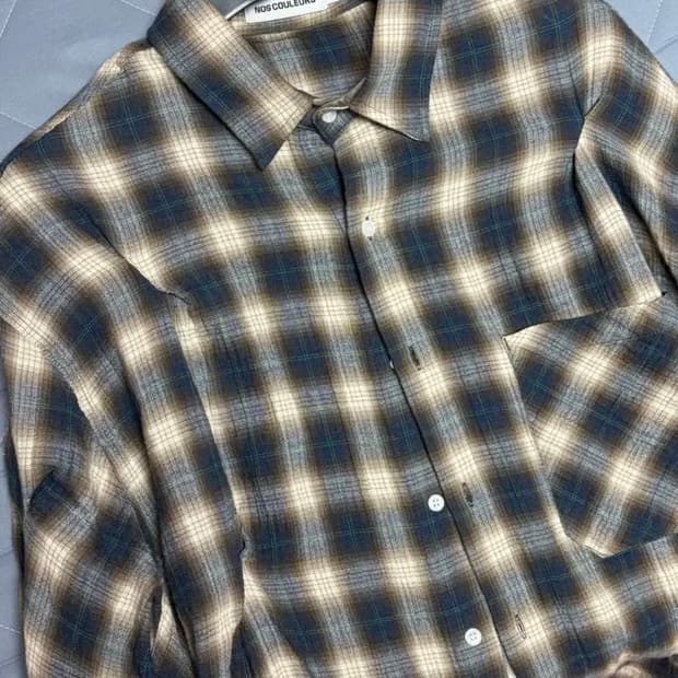 노쿨러스 체크셔츠 네이비 1size