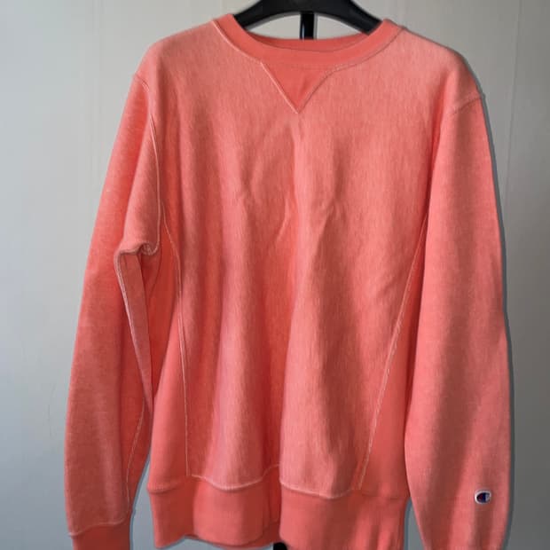 챔피언 리버스위브 코랄색 맨투맨 M (100)