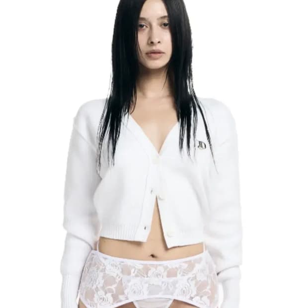 오도어 본가디건 화이트 1회잠깐시착