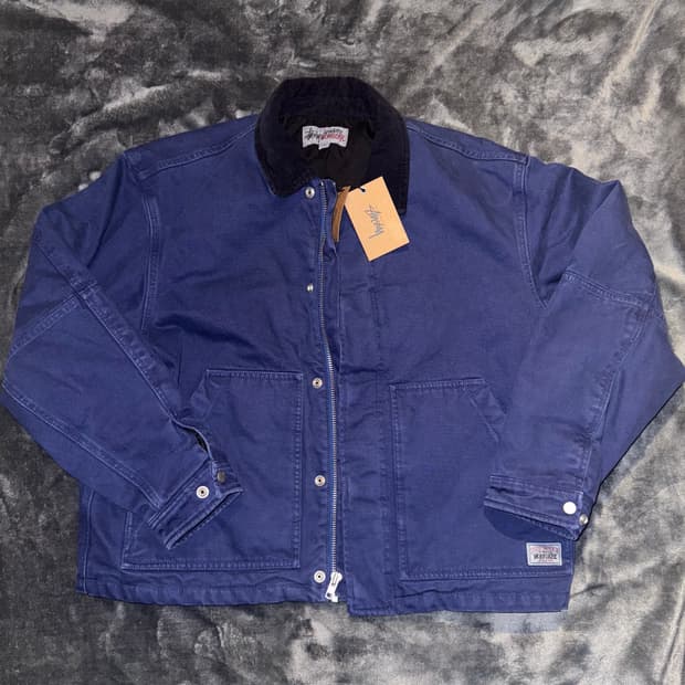 스투시 워크 자켓 네이비 S