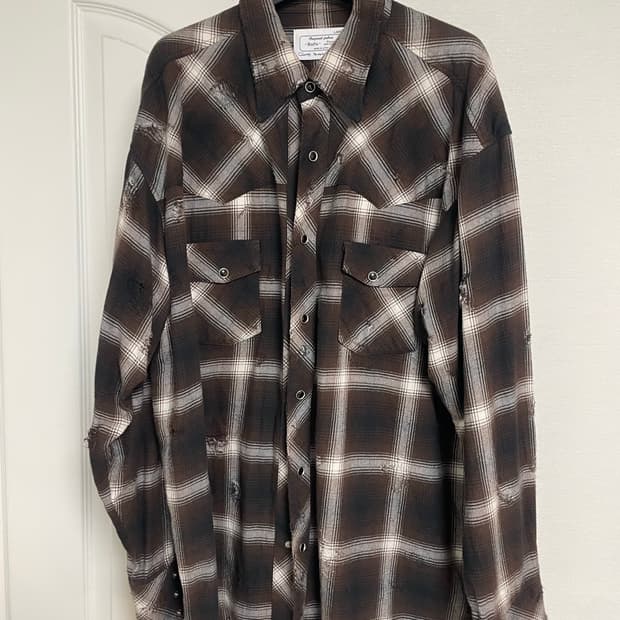 Rafu 웨스턴 데미지 셔츠 L