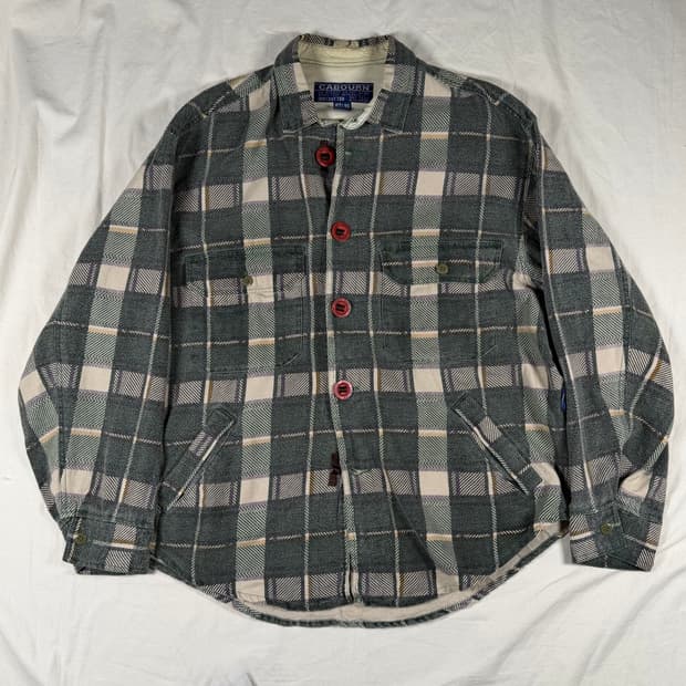 90s 나이젤카본 셔츠 울 헤비웨이트 자켓