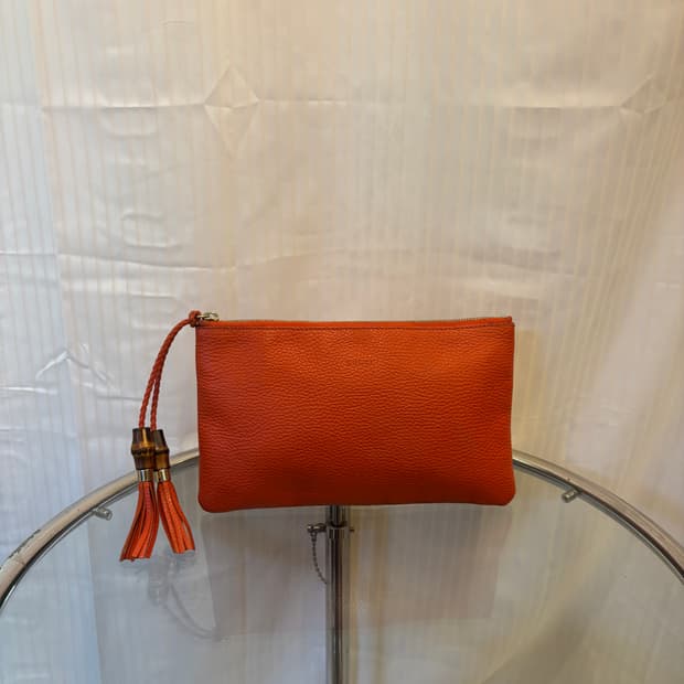 정품 구찌 뱀부 태슬 클러치백   