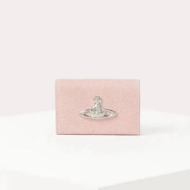 비비안웨스트우드 은장 핑크 지갑