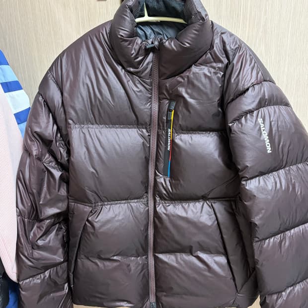 살로몬 컨투어 크롭 다운 자켓 초콜렛 S