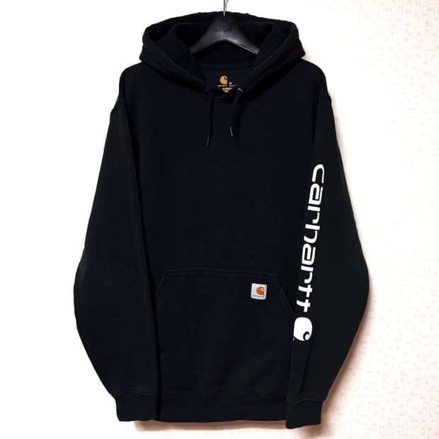 ✨칼하트 패치로고 빅로고 블랙 후드티✨