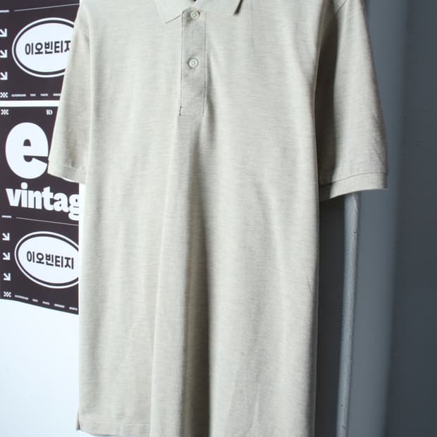 (2XL) 탑텐 반팔 카라 티셔츠 빅사이즈 베이지 무지 기본-H35303