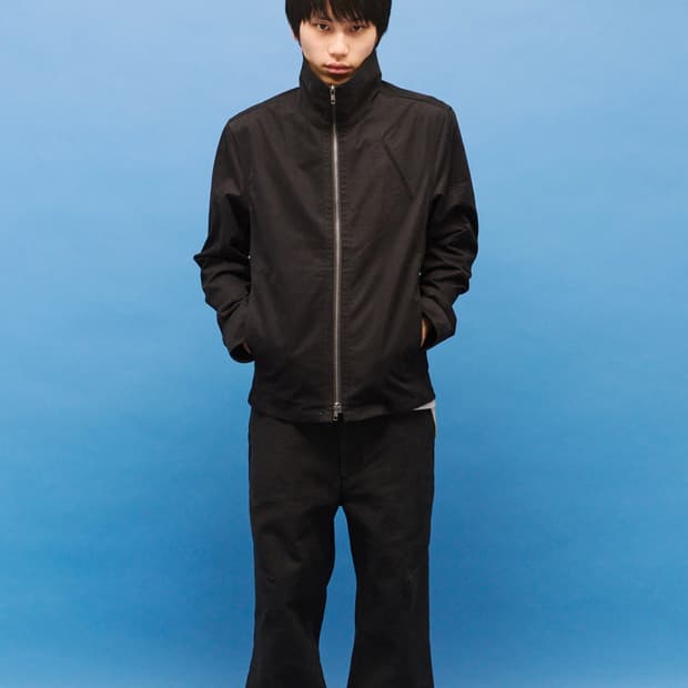 [HATCHINGROOM] Funnel Neck Jacket Black