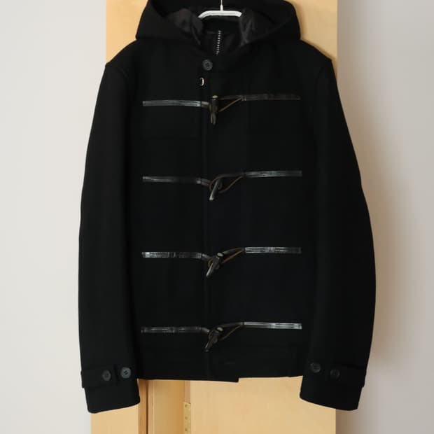 NEIL BARRETT Leather Toggle Duffle Hood 