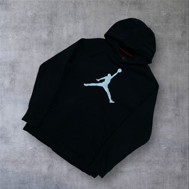 조던 빅로고 블랙 후드티