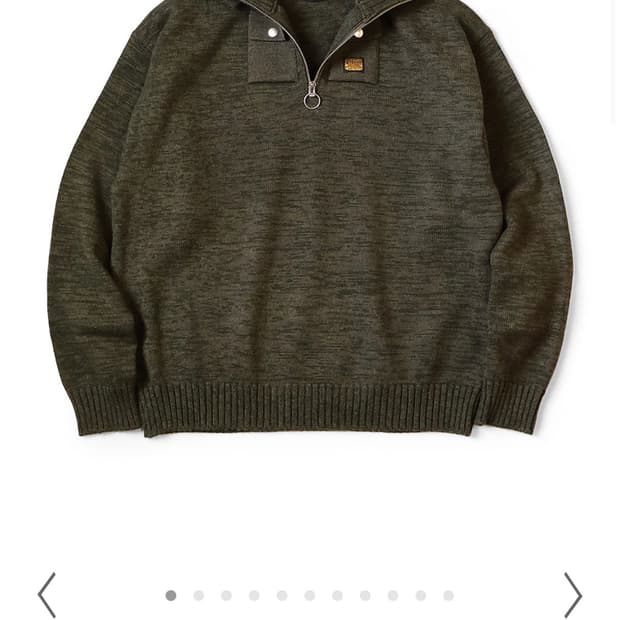 캐피탈 하프집업 니트 카키 1사이즈