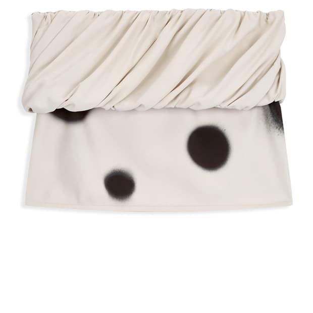 Open Yy ROLLED WAIST DOT MINI SKIRT