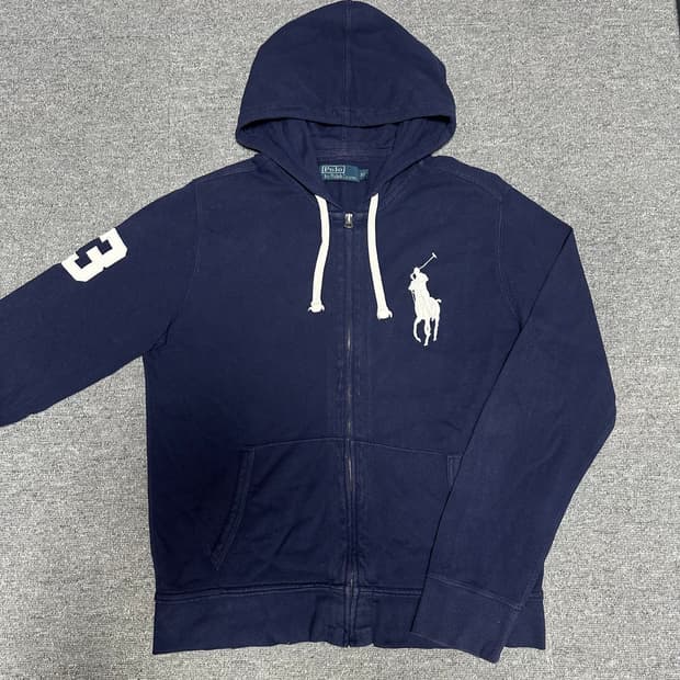 폴로 빅포니 후드집업 네이비
