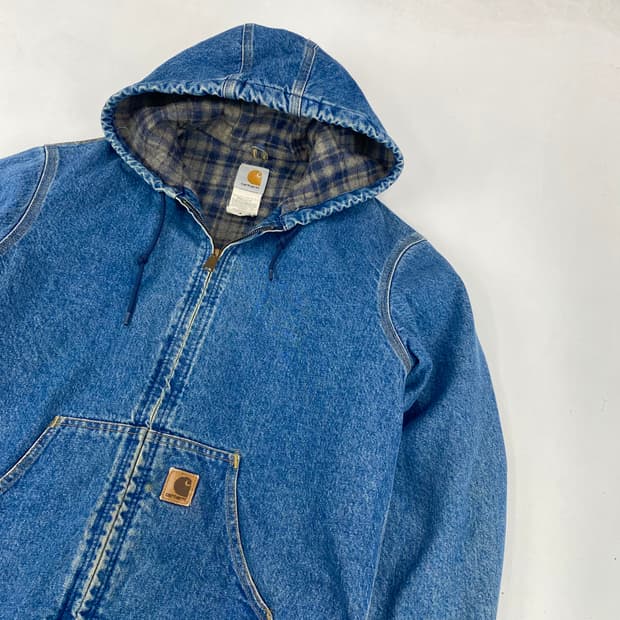 칼하트 J139 데님 샌드스톤 워크 자켓 (100)
