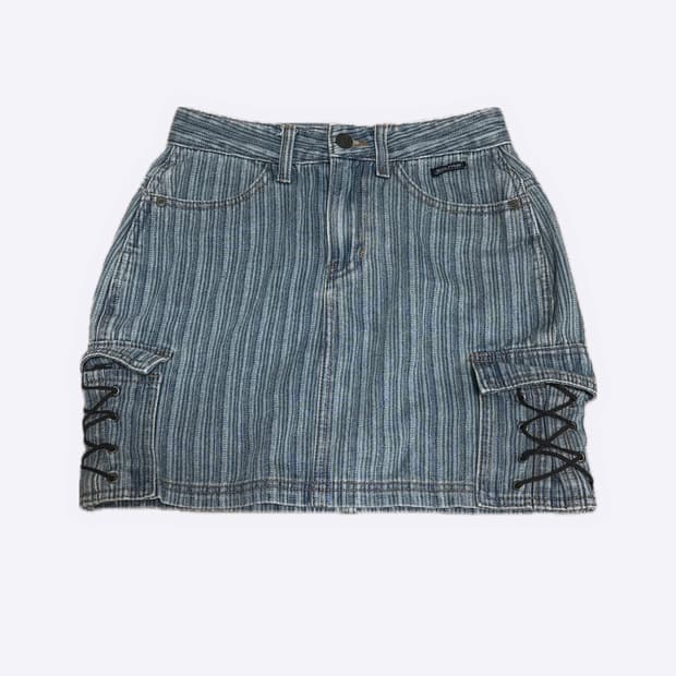 Sculptor 스트라이프 데님 미니스커트 S
