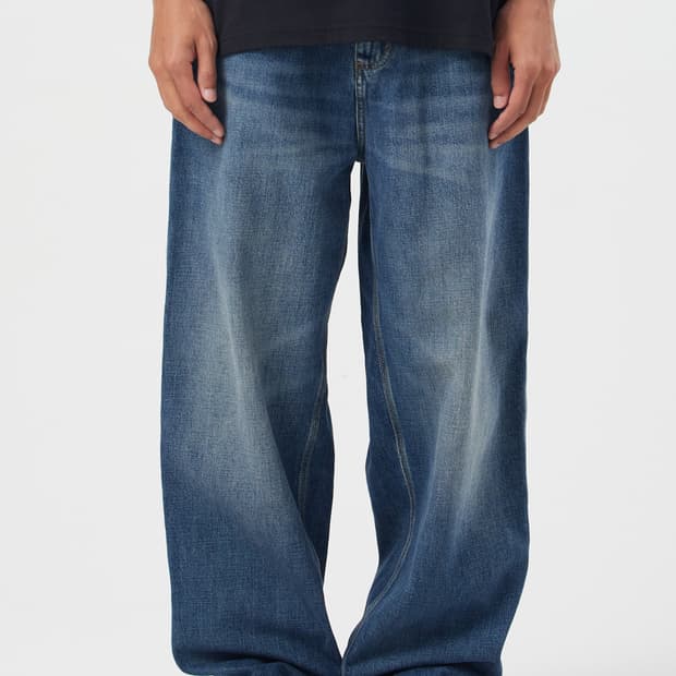 [XL] 칼하트 윕 싱글 니 팬츠 블루 다크 유즈드 워시