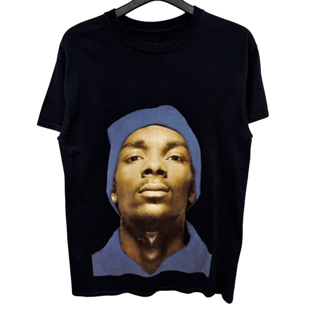 SNOOP DOGG 스눕독 프린팅 블랙 반팔 티셔츠 M