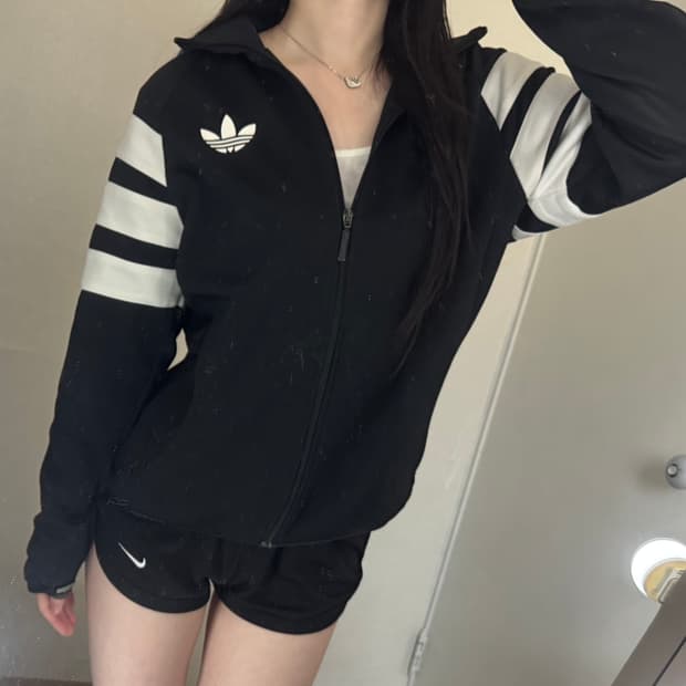 아디다스 구파이어버드 삼선배색 블랙 트랙탑 져지 🤍🖤