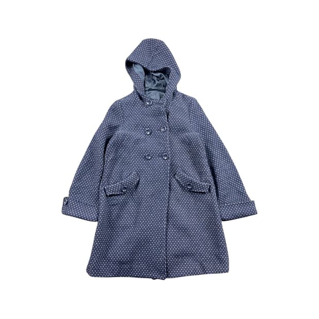 Vintage 도트패턴 울 혼방 코트