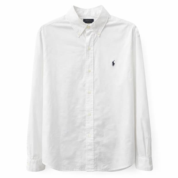 폴로 랄프로렌 커스텀핏 화이트 셔츠 M 15 1/2