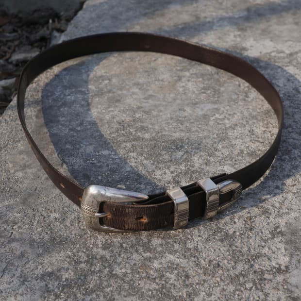 빈티지 웨스턴 레더 드레스 벨트