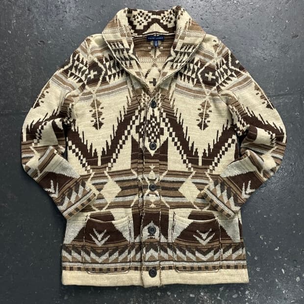 100 랄프로렌 에스닉 나바호 니트 가디건