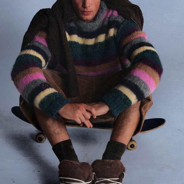 [S]이알엘 ERL 25fw 스트라이프 알파카 니트