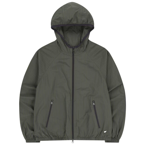코이세이오  CHECK WINDBREAKER MUD KHAKI 