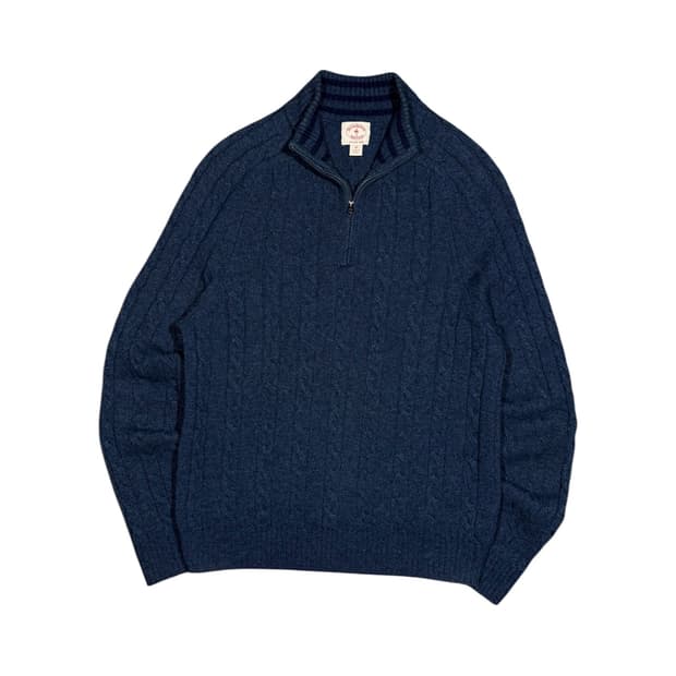 Brooks Brothers 브룩스 브라더스 케이블 반집업 니트