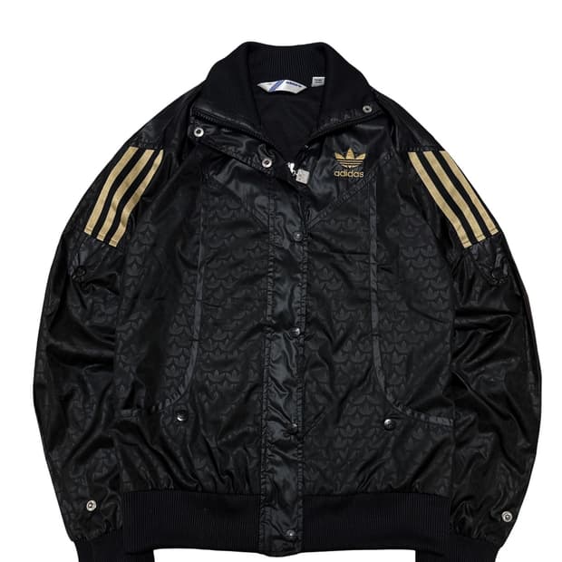 아디다스 블랙 검골 바람막이