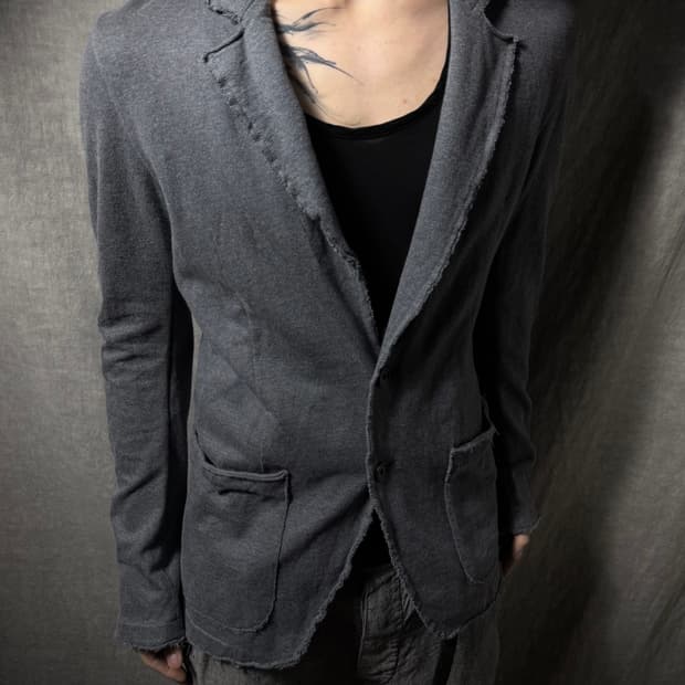 wjk Raw Edge Jersey Blazer 