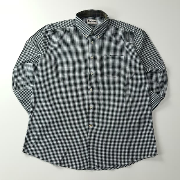 CK434 XL 바버 마이크로체크 테일러드핏 셔츠 남방