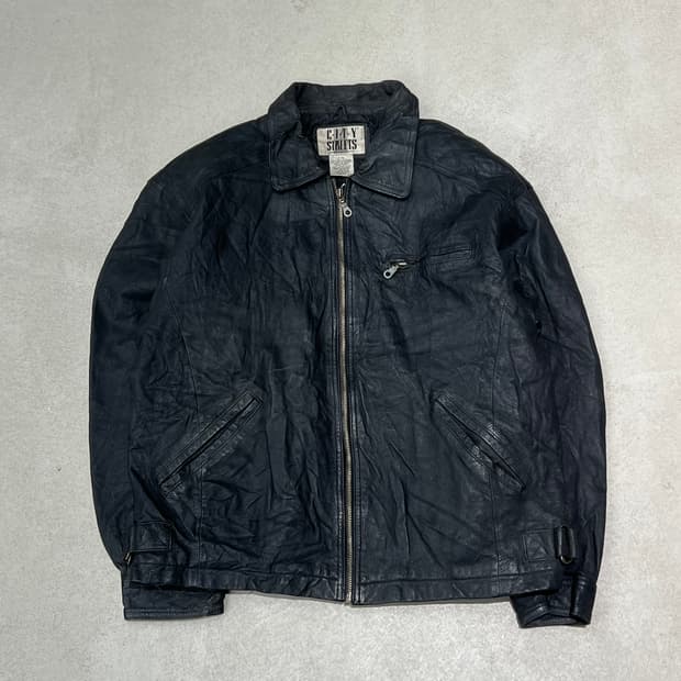씨티스트릿 레더 봄버자켓 s10201