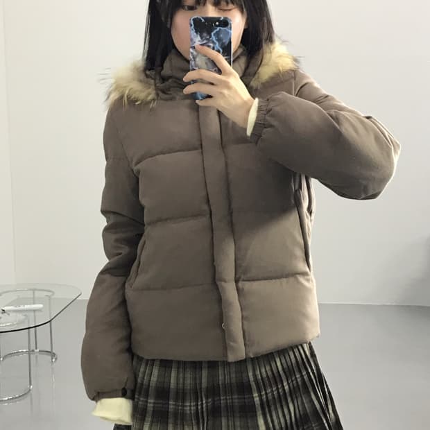 D'un A Dix Brown Hoodie Fur Jumper