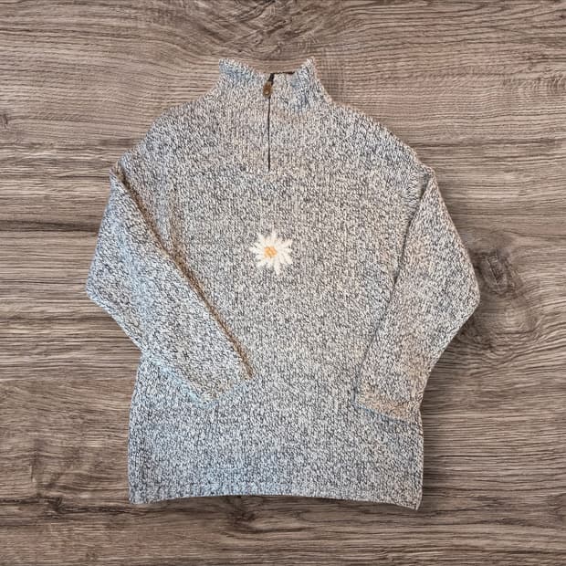 티롤 오스트리아 하프집업 울 니트