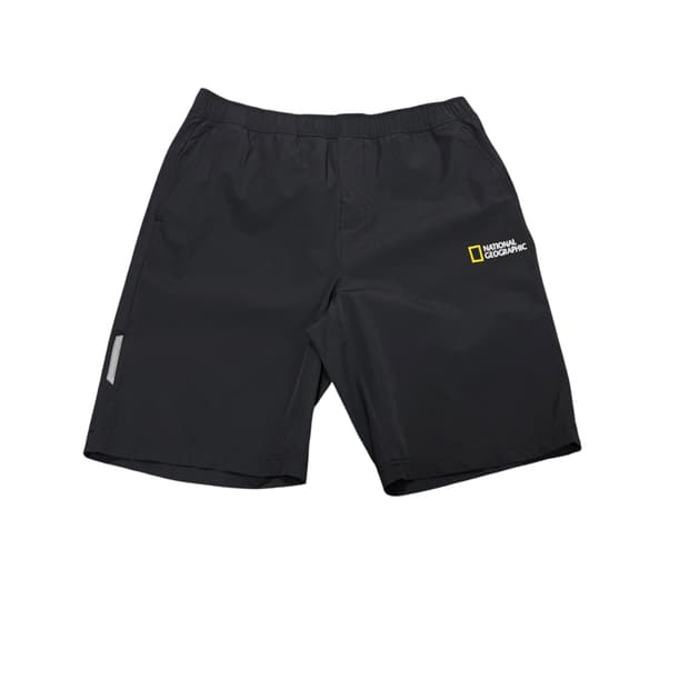 L-XL 내셔널지오그래픽 블랙 나일론 반바지