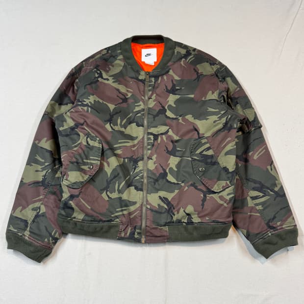 XL) 나이키 카모 우븐 MA-1 플라이트 자켓 항공점퍼