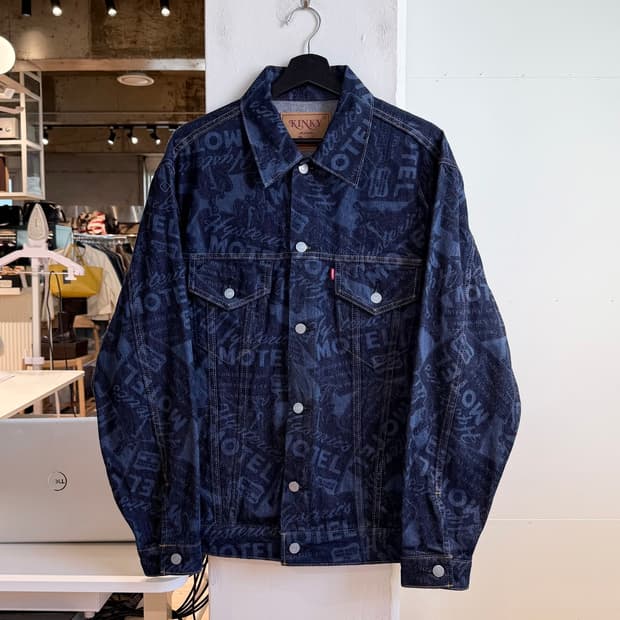 히스테릭 글래머 인디고데님 모텔 프린팅 자켓 