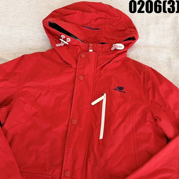 [85] 뉴발란스 키즈 여성 빨간색 후드 바람막이 자켓 0206(3)