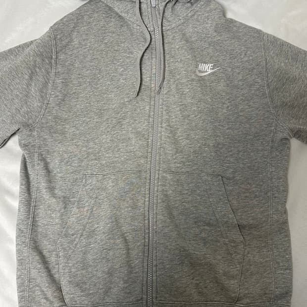 Nike Gray Hood Zip-Up