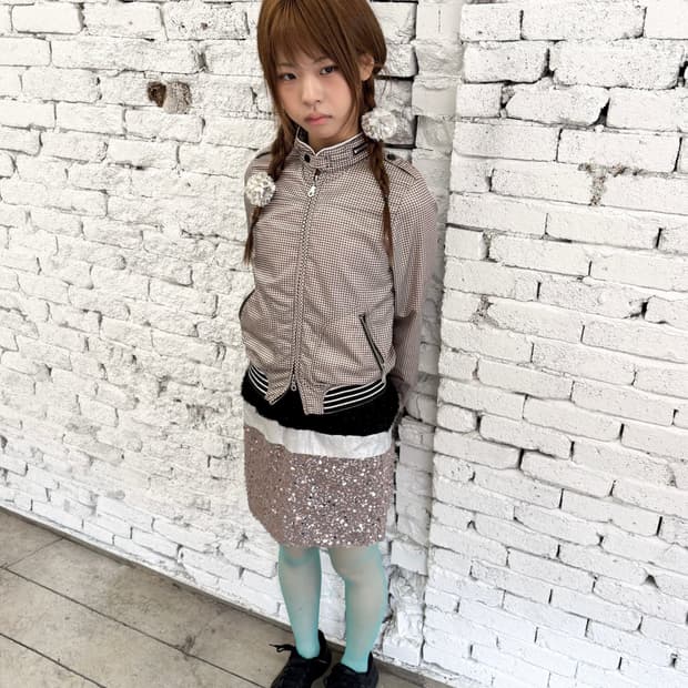 빈티지 체크 투웨이 집업 자켓